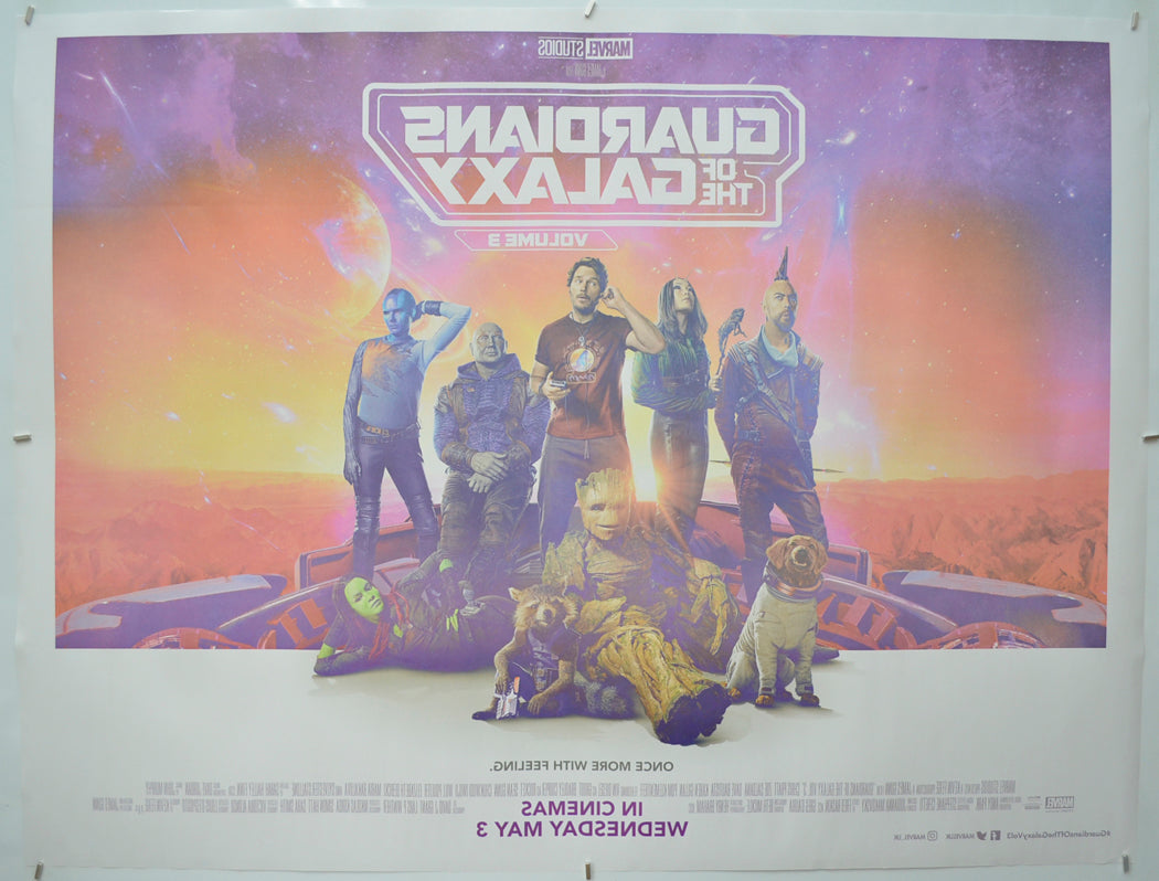 GUARDIANS OF THE GALAXY VOL. 3 (Back) Cinema Quad Movie Poster