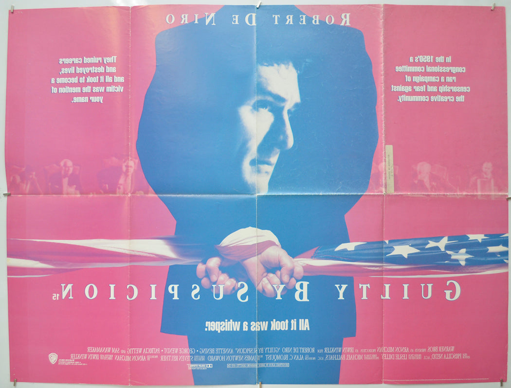 GUILTY BY SUSPICION (Back) Cinema Quad Movie Poster