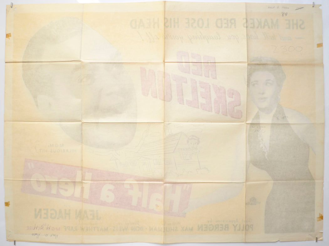 HALF A HERO (Back) Cinema Quad Movie Poster