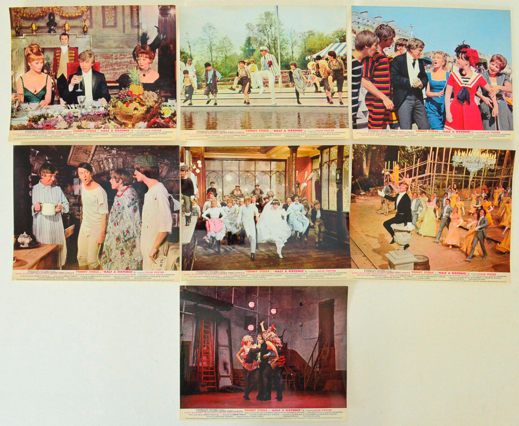 Half A Sixpence 7 Original Lobby Cards / Colour F.O.H. Stills