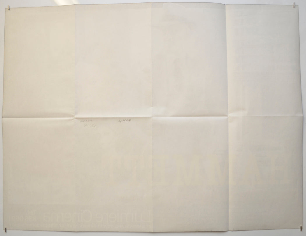 HAMMETT (Back) Cinema Quad Movie Poster