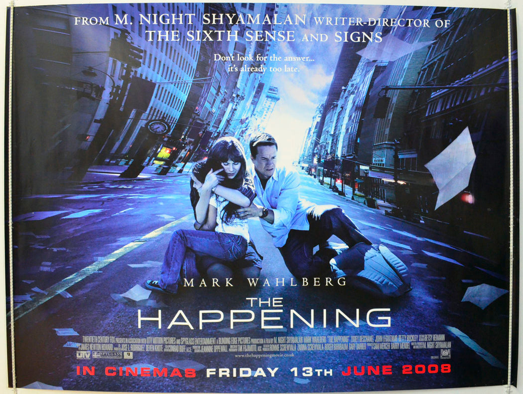 The Happening Original British Quad Poster - Film Poster - Movie Poster
