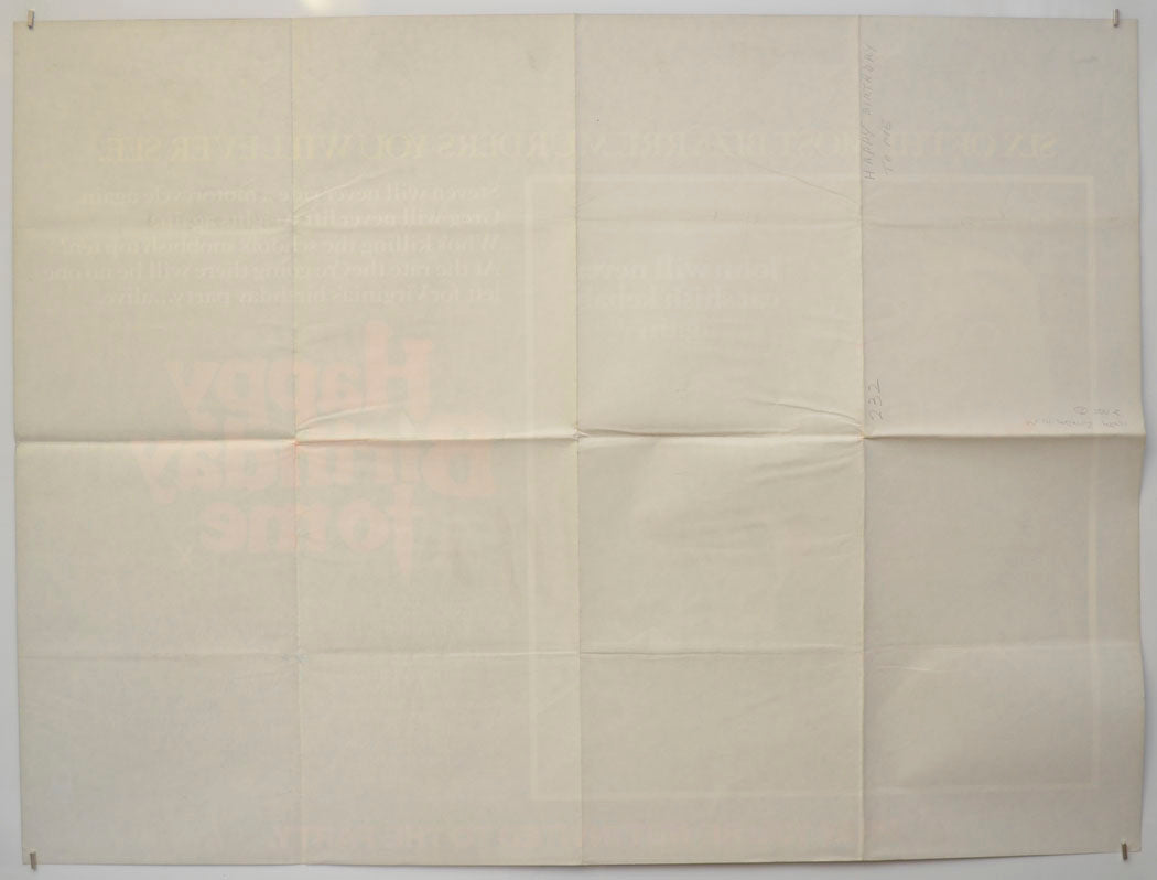 HAPPY BIRTHDAY TO ME (Back) Cinema Quad Movie Poster