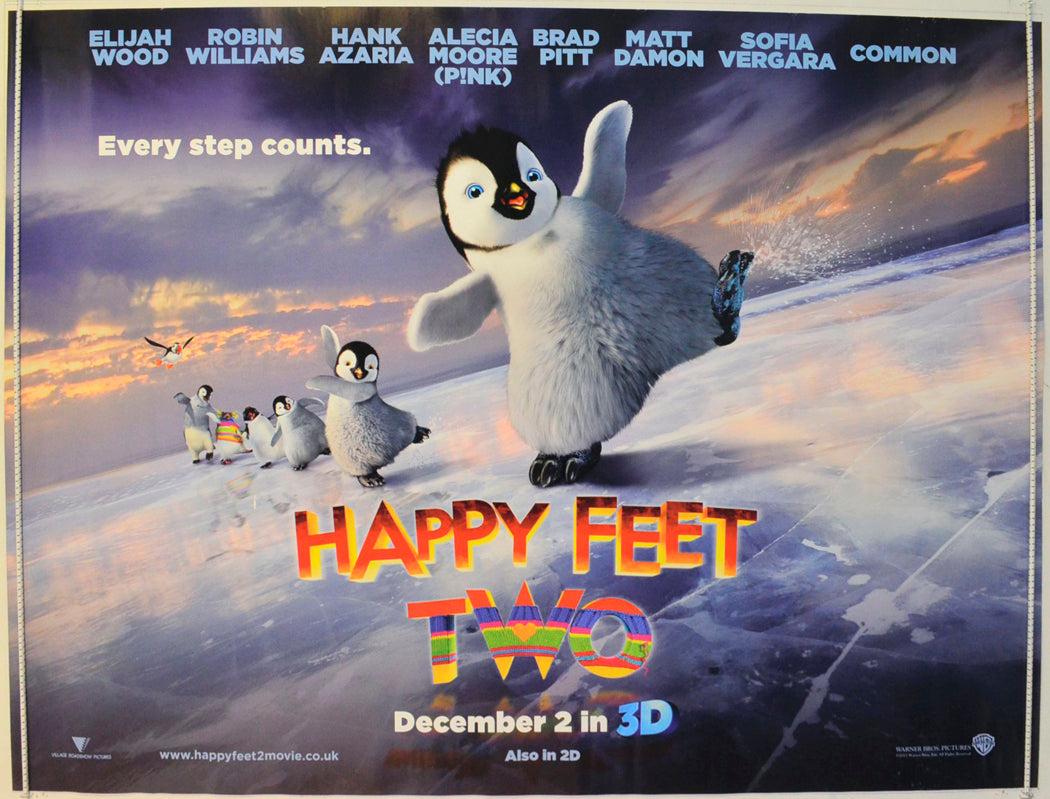 Happy Feet Two (Teaser / Advance Version) Original British Quad Poster - Film Poster - Movie Poster
