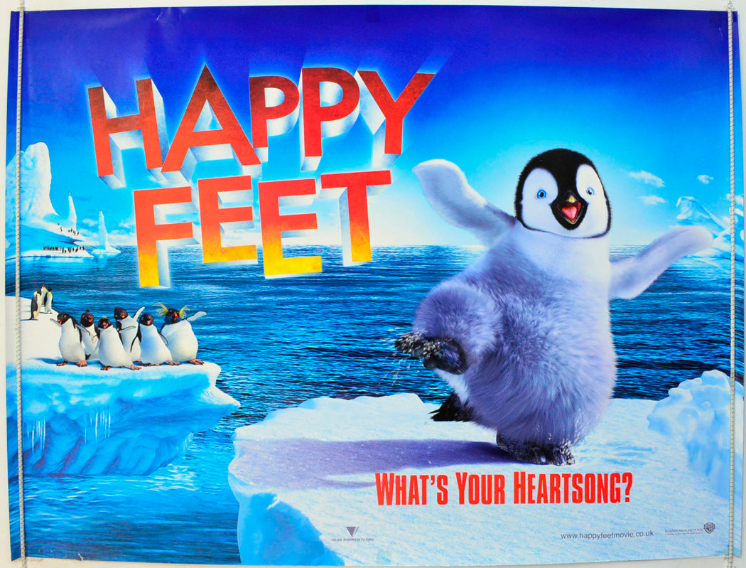 Happy Feet (Teaser / Advance Version) Original British Quad Poster - Film Poster - Movie Poster