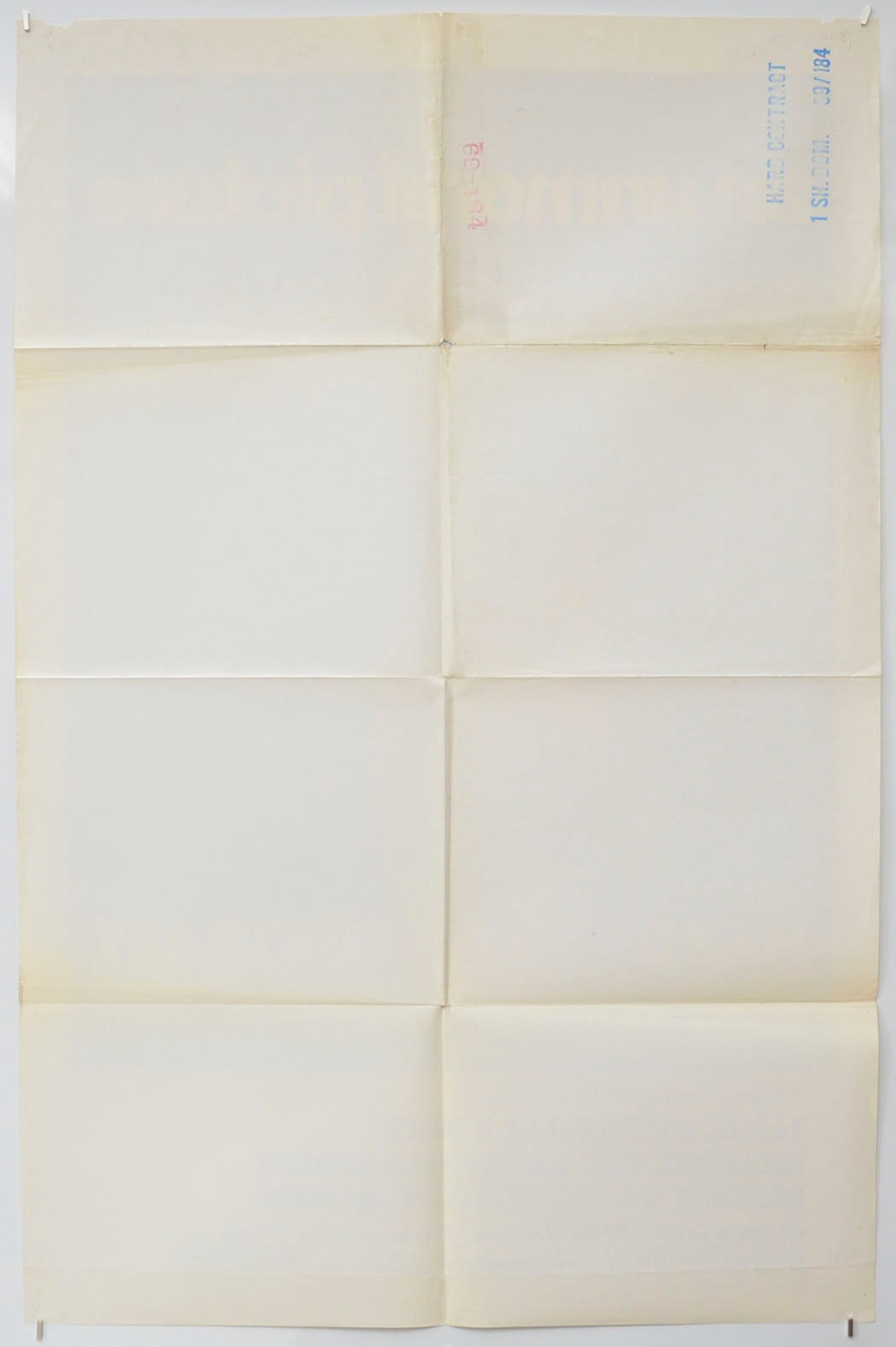 HARD CONTRACT (Back) Cinema One Sheet Movie Poster