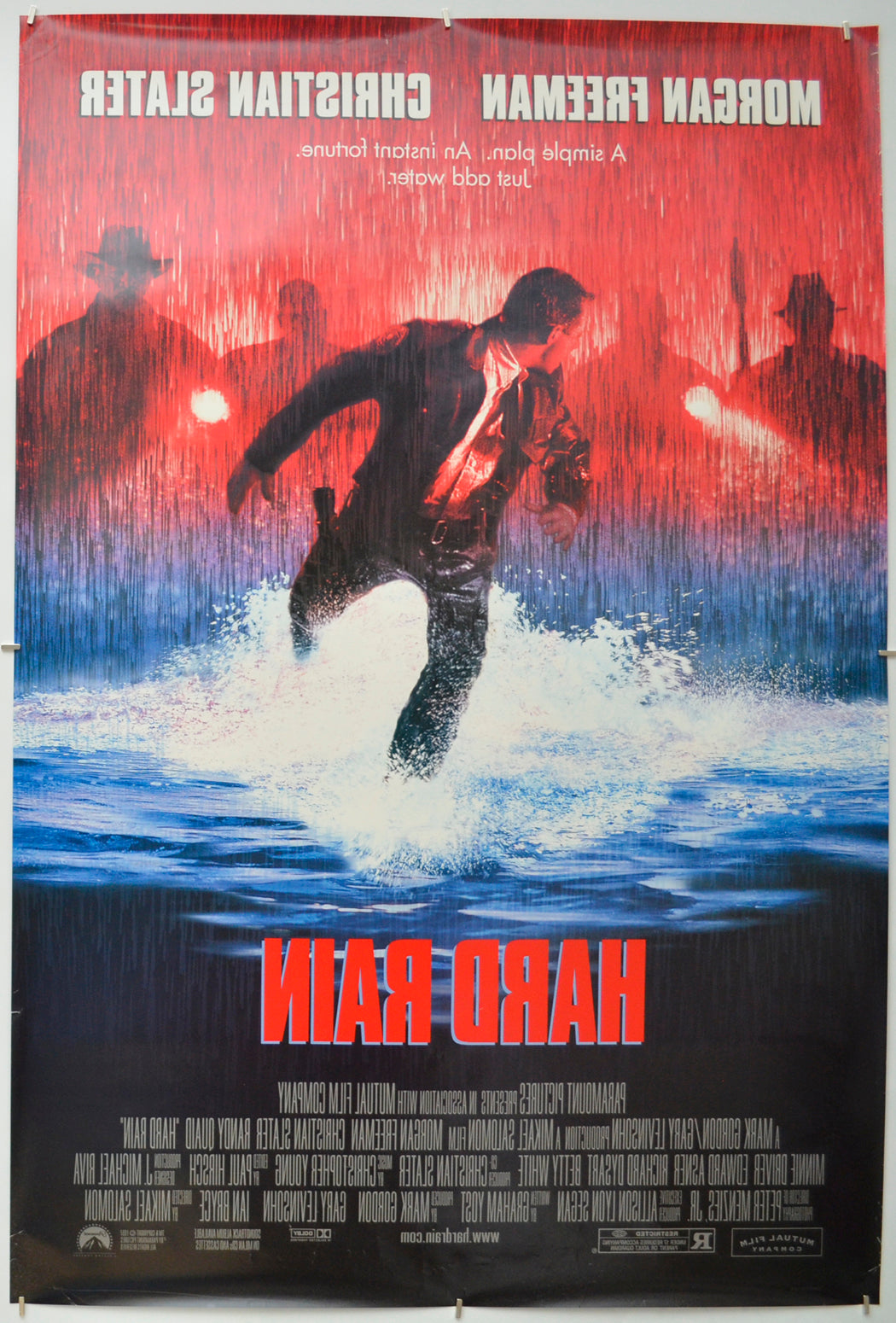 HARD RAIN (Back) Cinema One Sheet Movie Poster