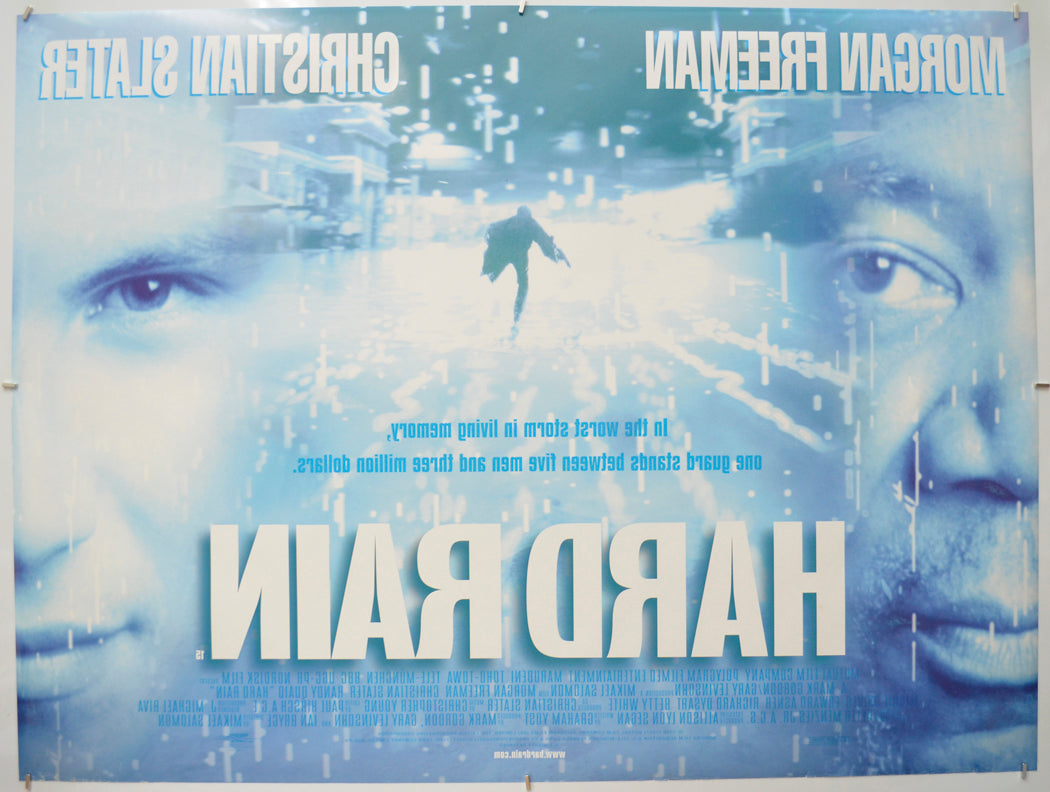 HARD RAIN (Back) Cinema Quad Movie Poster