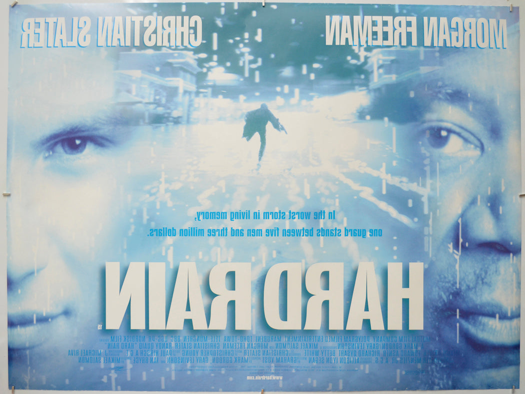HARD RAIN (Back) Cinema Quad Movie Poster