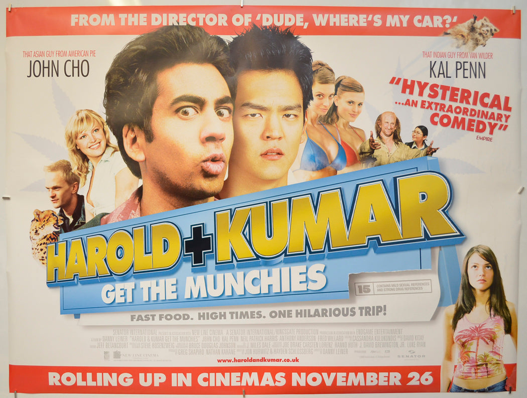 Harlod And Kumar Get The Munchies Original Quad Poster - Film Poster - Movie Poster