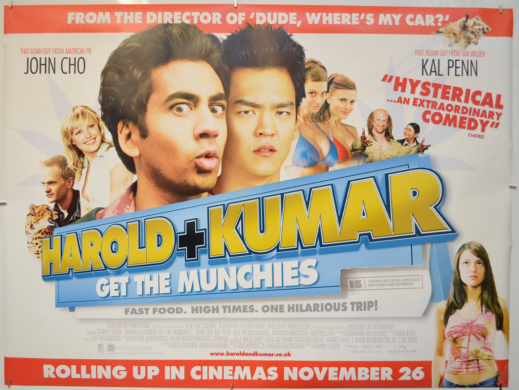 Harlod And Kumar Get The Munchies Original Quad Poster - Film Poster - Movie Poster