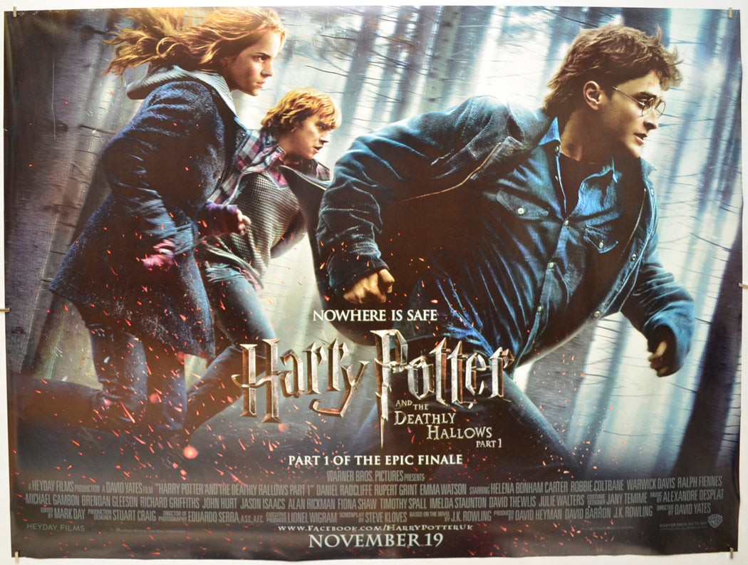 Harry Potter And The Deathly Hallows - Part 1 Original Quad Poster - Film Poster - Movie Poster