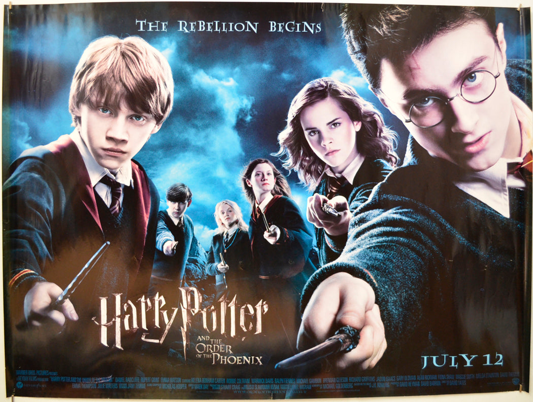 Harry Potter And The Order Of The Phoenix Original Quad Poster - Film Poster - Movie Poster