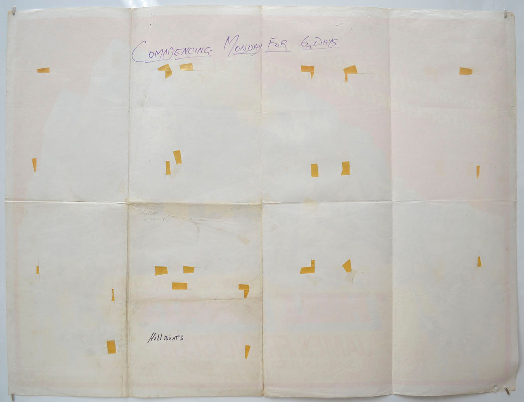 HELL BOATS (Back) Cinema Quad Movie Poster