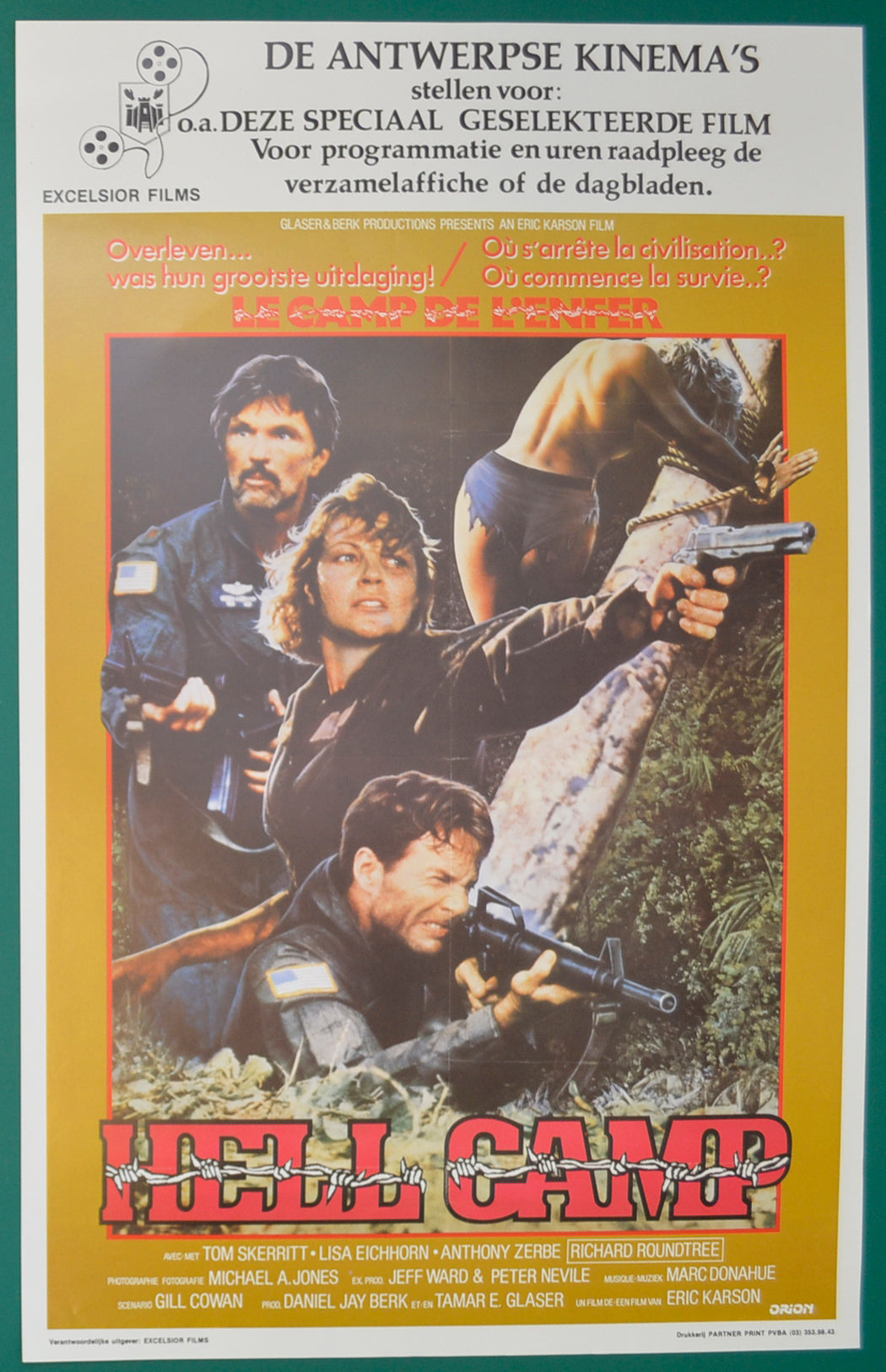 Hell Camp (a.k.a. Opposing Force) Original Belgian Poster - Film Poster - Movie Poster
