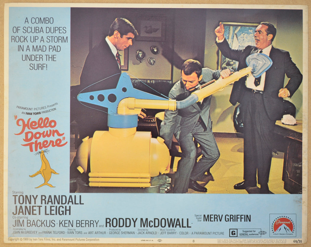 HELLO DOWN THERE (Card 8) Cinema Lobby Card Set