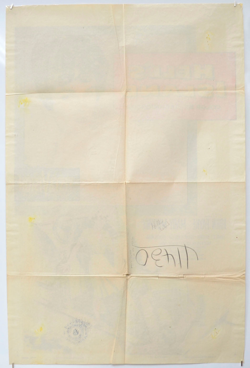 HELL’S ISLAND (Back) Cinema One Sheet Movie Poster