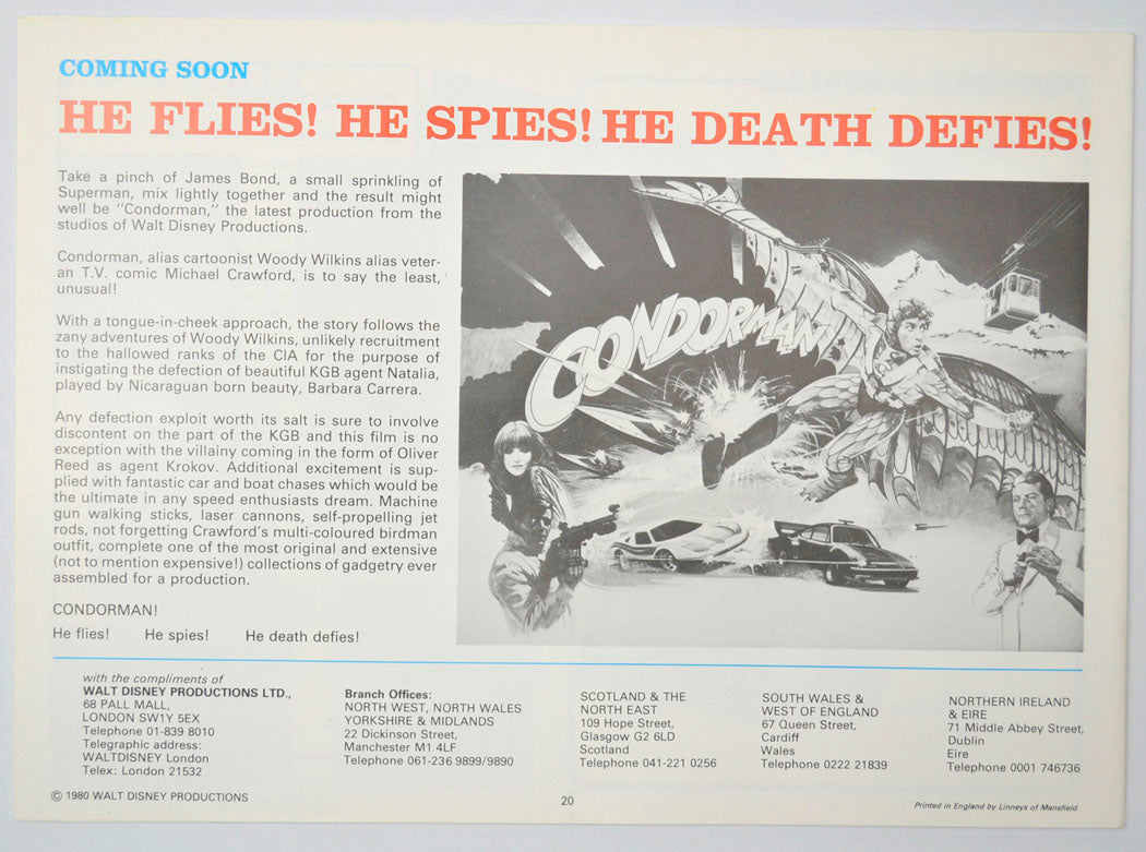 HERBIE GOES BANANAS Cinema Exhibitors Campaign Press Book - BACK