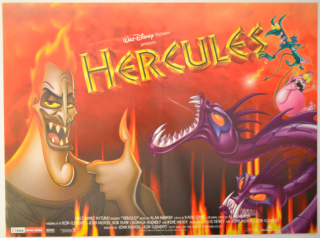 Hercules (Hades Version) Original Mini Quad Poster - Film Poster - Movie Poster
