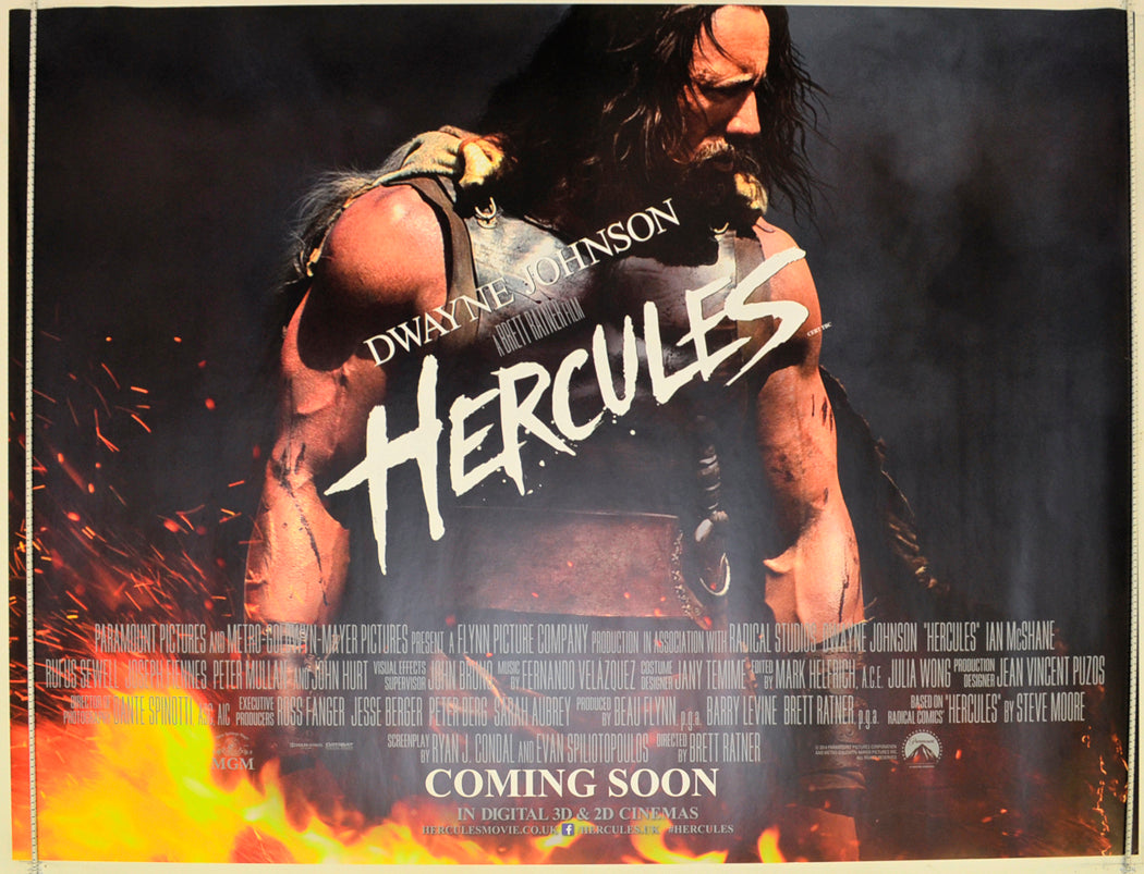 The Legend Of Hercules (Dwayne Johnson Teaser / Advance Version) Original Quad Poster - Film Poster - Movie Poster