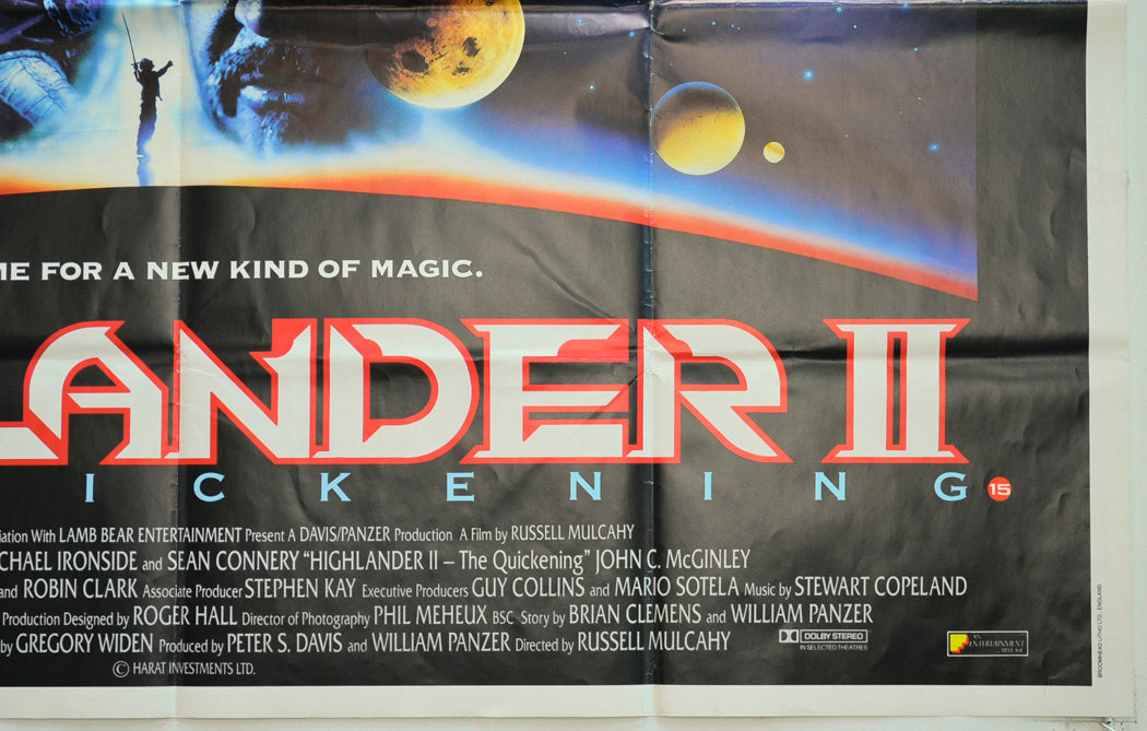 HIGHLANDER II : THE QUICKENING (Bottom Right) Cinema Quad Movie Poster