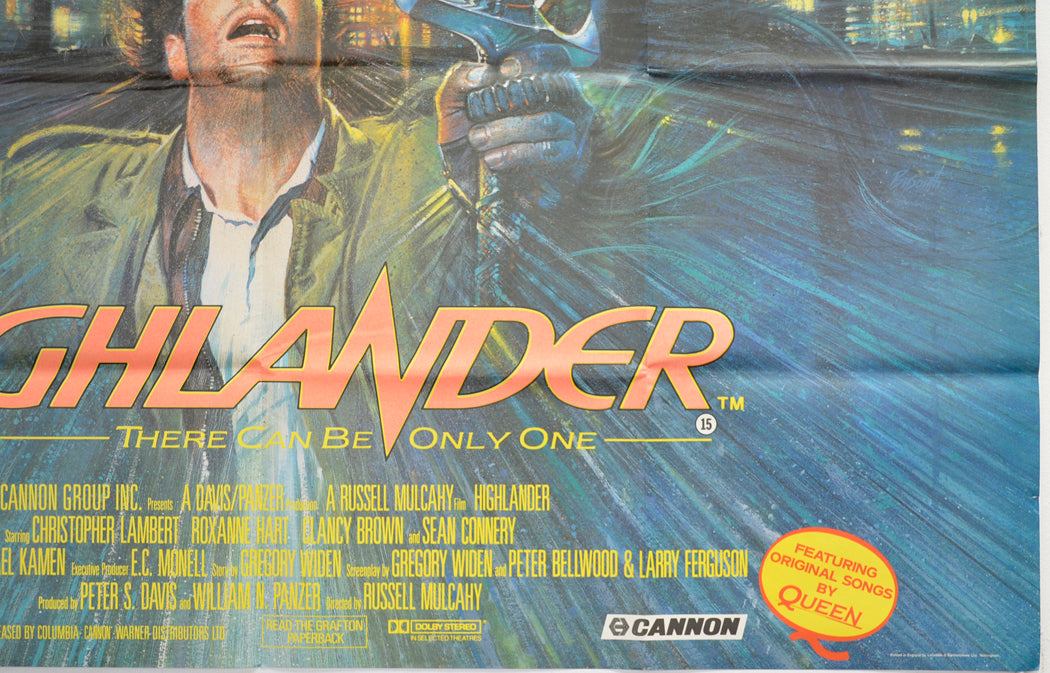 HIGHLANDER (Bottom Right) Cinema Quad Movie Poster