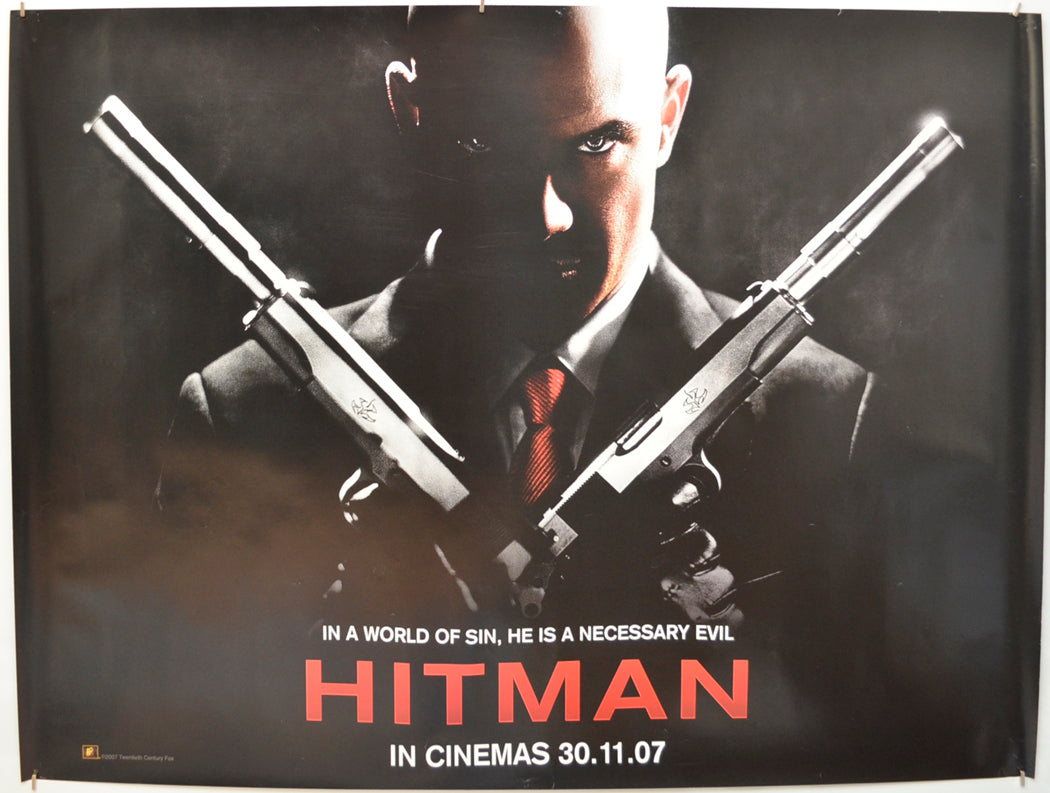 Hitman (Teaser / Advance Version) Original Quad Poster - Film Poster - Movie Poster