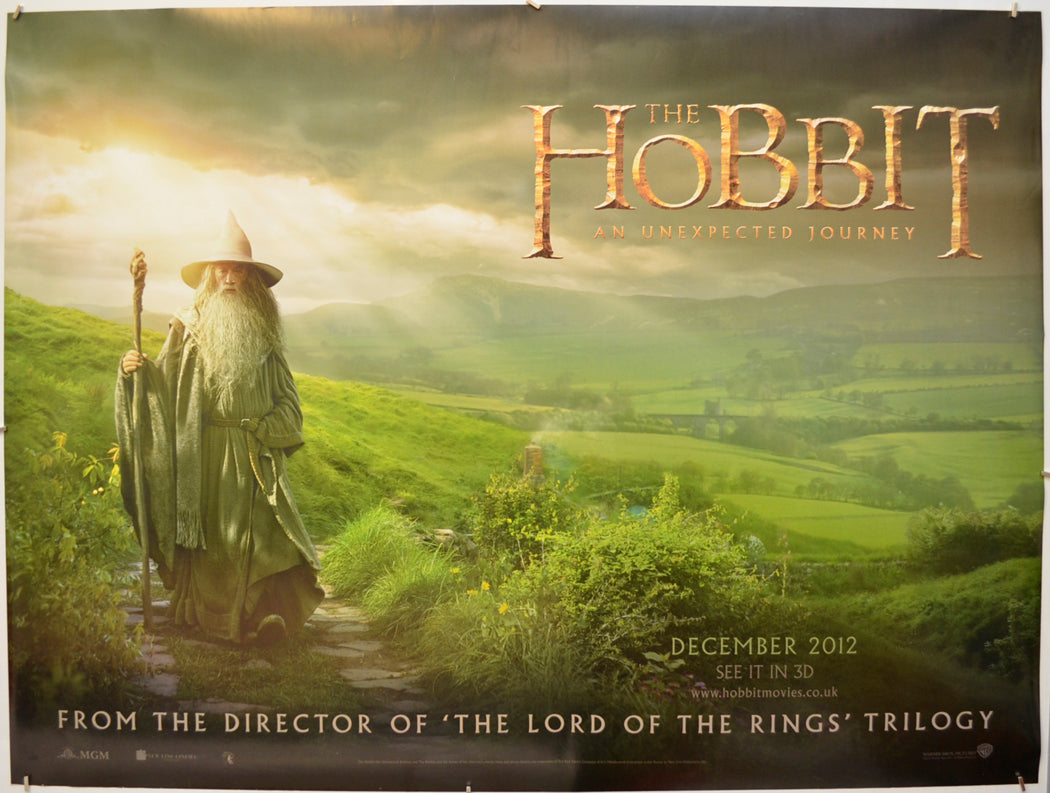 The Hobbit : An Unexpected Journey (Teaser / Advance Version) Original Quad Poster - Film Poster - Movie Poster