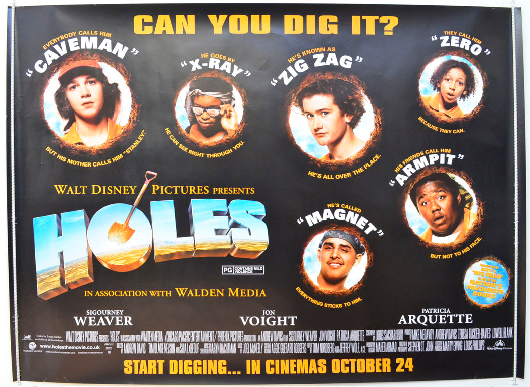 Holes Original British Quad Poster - Film Poster - Movie Poster