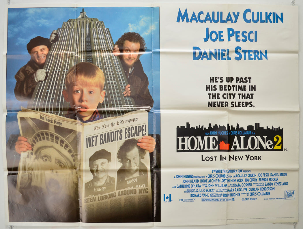 Home Alone 2 : Lost In New York Original Quad Poster - Film Poster - Movie Poster