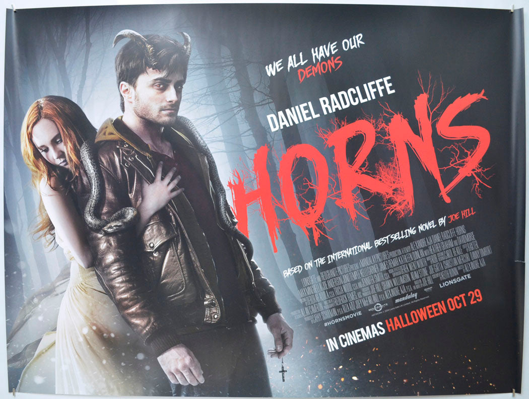 Horns Original Quad Poster - Film Poster - Movie Poster