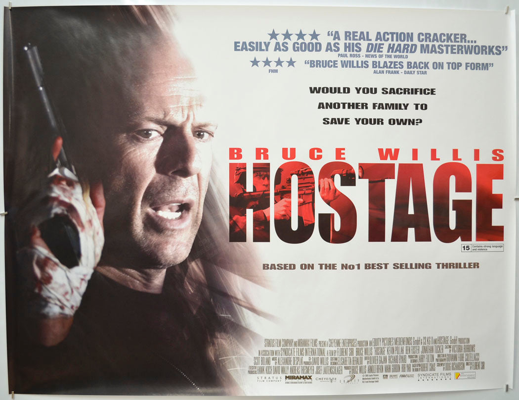 Hostage Original Quad Poster - Film Poster - Movie Poster