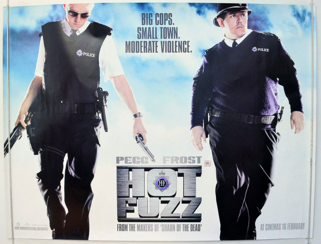 Hot Fuzz (Teaser / Advance Version) Original British Quad Poster - Film Poster - Movie Poster