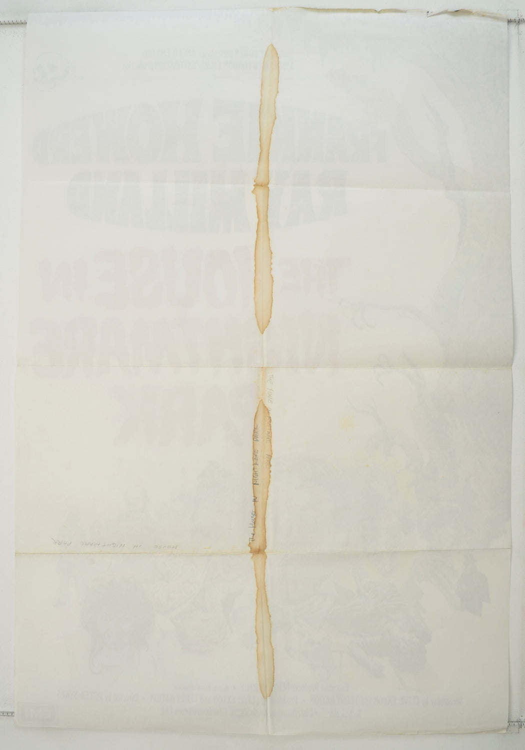 THE HOUSE IN NIGHTMARE PARK (Back) Cinema One Sheet Movie Poster