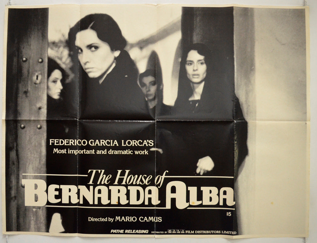 The House Of Bernarda Alba (a.k.a. La casa de Bernarda Alba) Original Quad Poster - Film Poster - Movie Poster