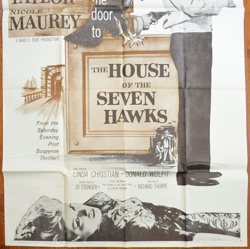 THE HOUSE OF THE SEVEN HAWKS – 3 Sheet Poster (BOTTOM)