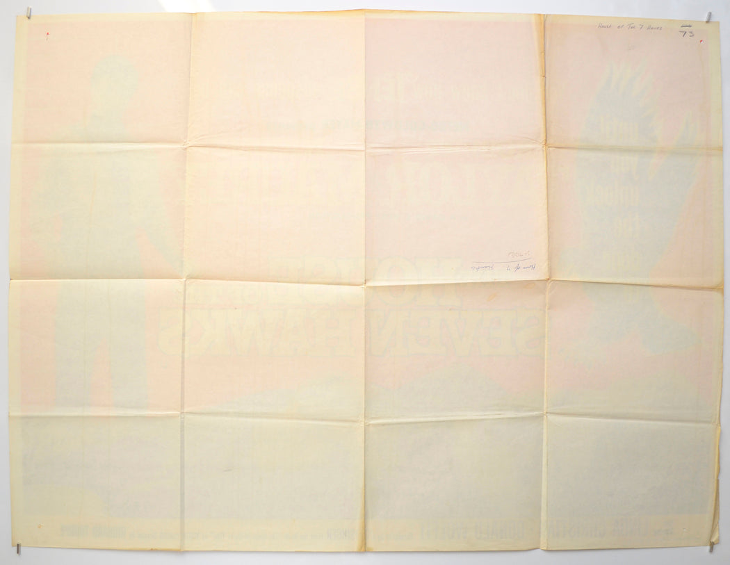 THE HOUSE OF THE SEVEN HAWKS (Back) Cinema Quad Movie Poster