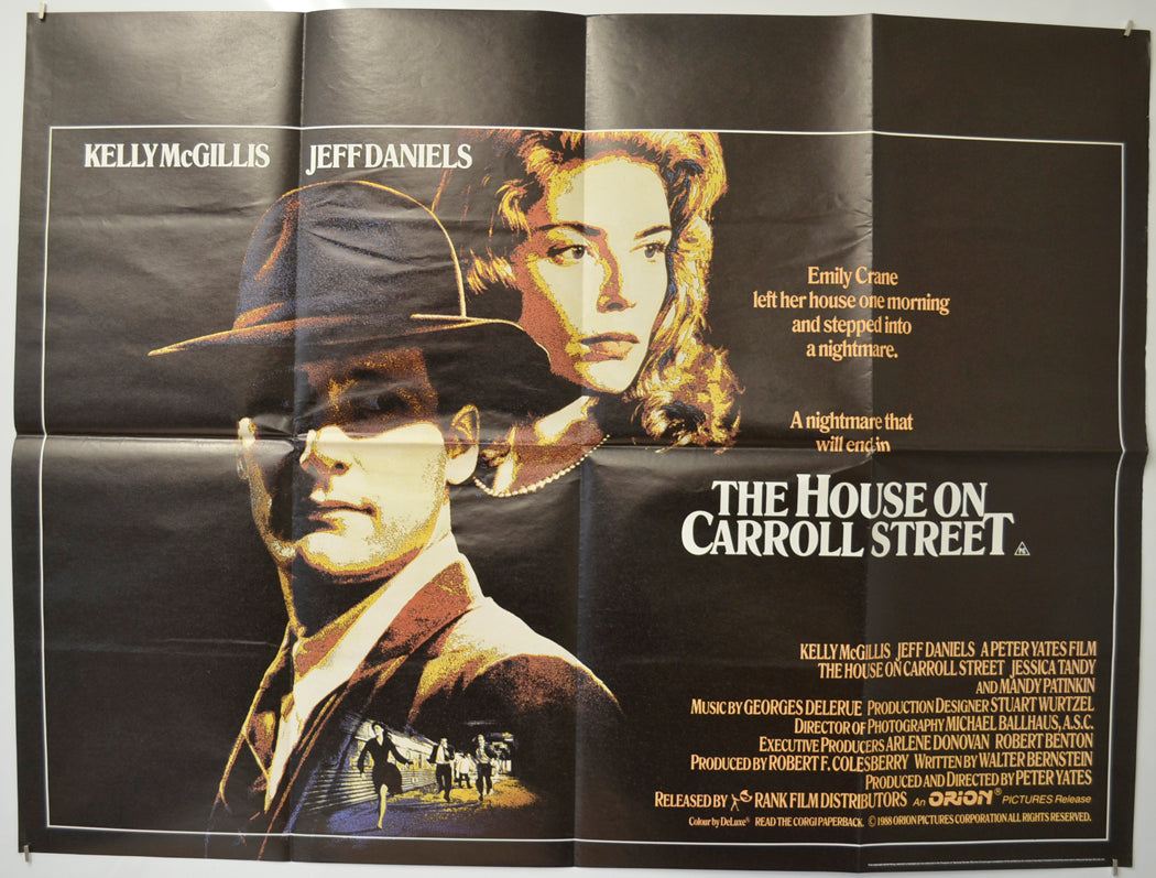 House On Carroll Street Original Quad Poster - Film Poster - Movie Poster