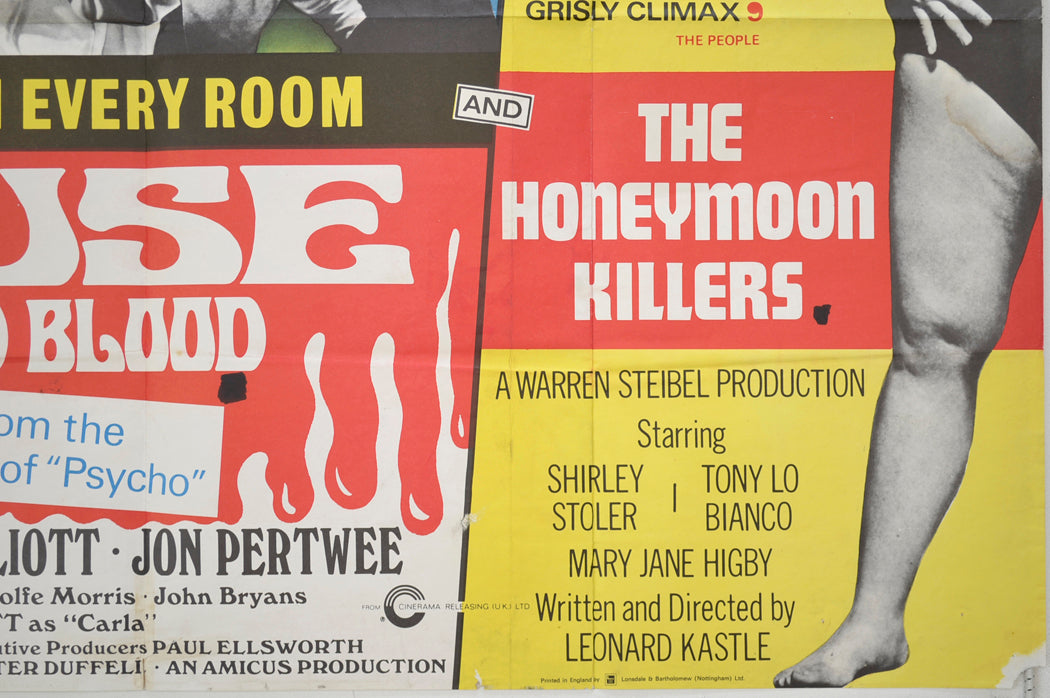 THE HOUSE THAT DRIPPED BLOOD / THE HONEYMOON KILLERS (Bottom Right) Cinema Quad Movie Poster