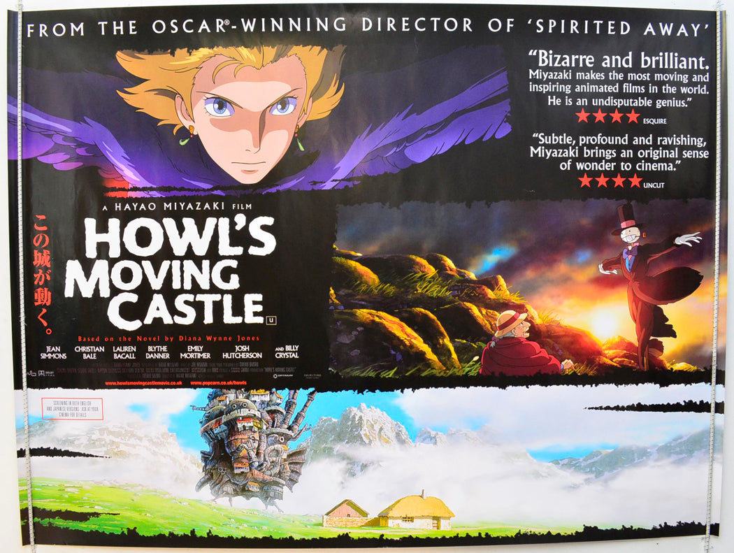 Howl's Moving Castle (a.k.a. Hauru no ugoku shiro) Original British Quad Poster - Film Poster - Movie Poster
