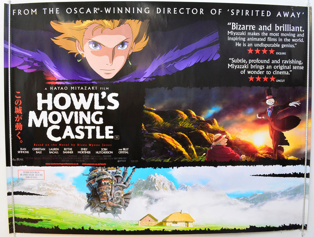 Howl's Moving Castle (a.k.a. Hauru no ugoku shiro) Original British Quad Poster - Film Poster - Movie Poster