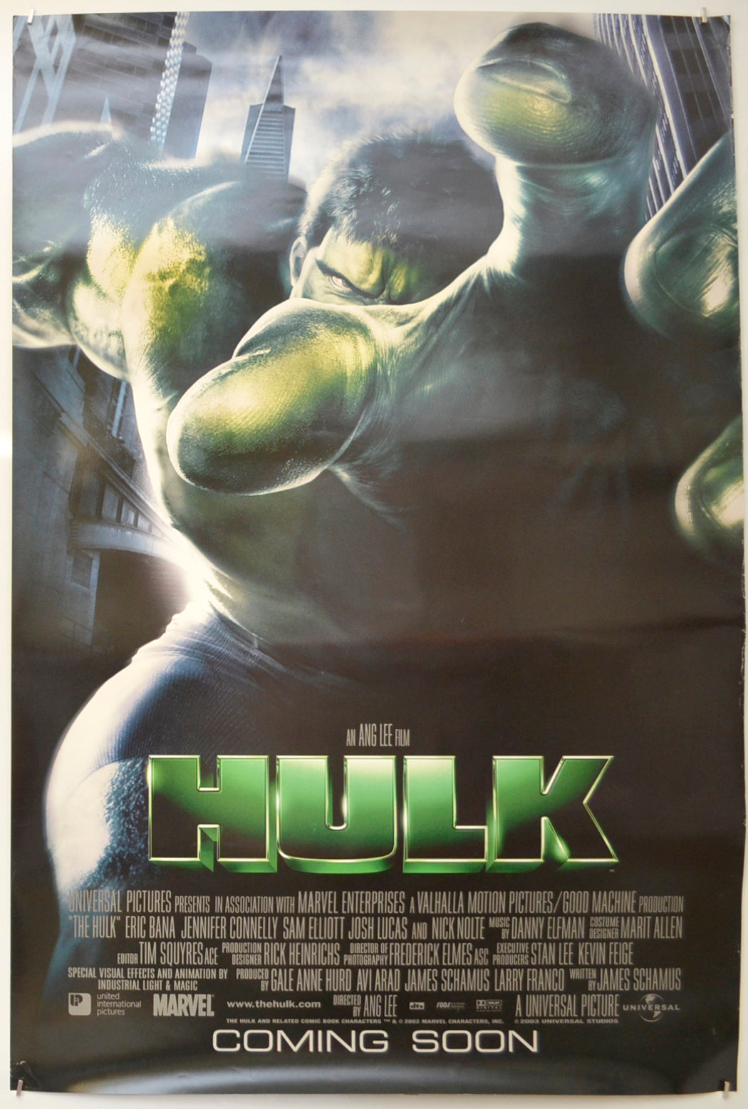 Hulk (Teaser / Advance Version) Original One Sheet Poster - Film Poster - Movie Poster