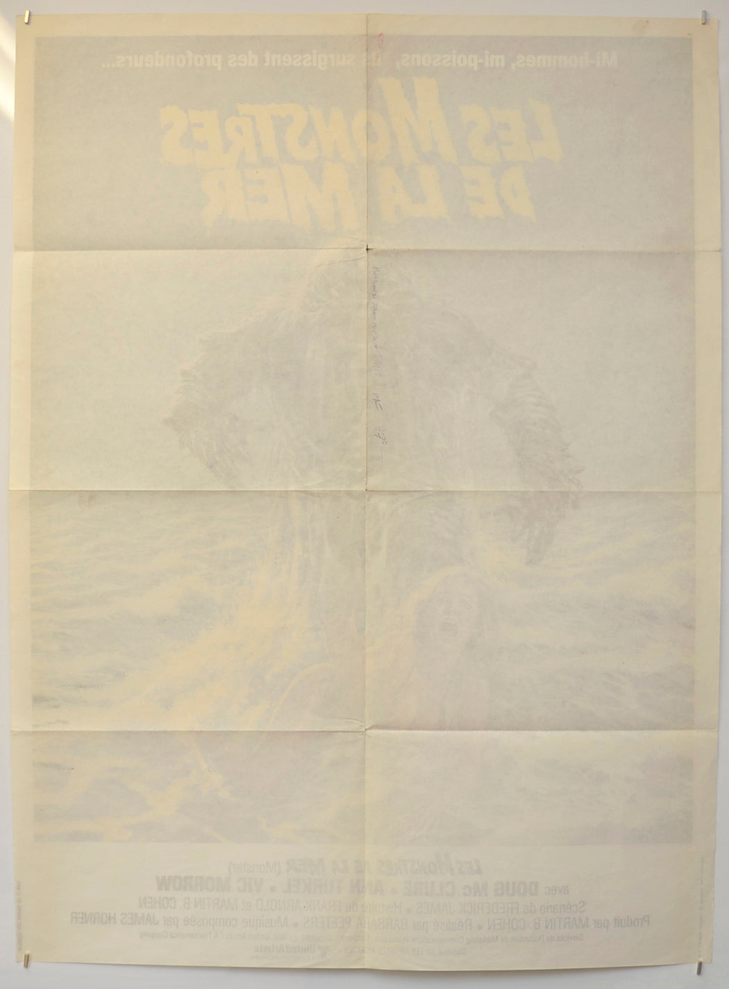 HUMANOIDS FROM THE DEEP (Back) Cinema French One Panel Movie Poster