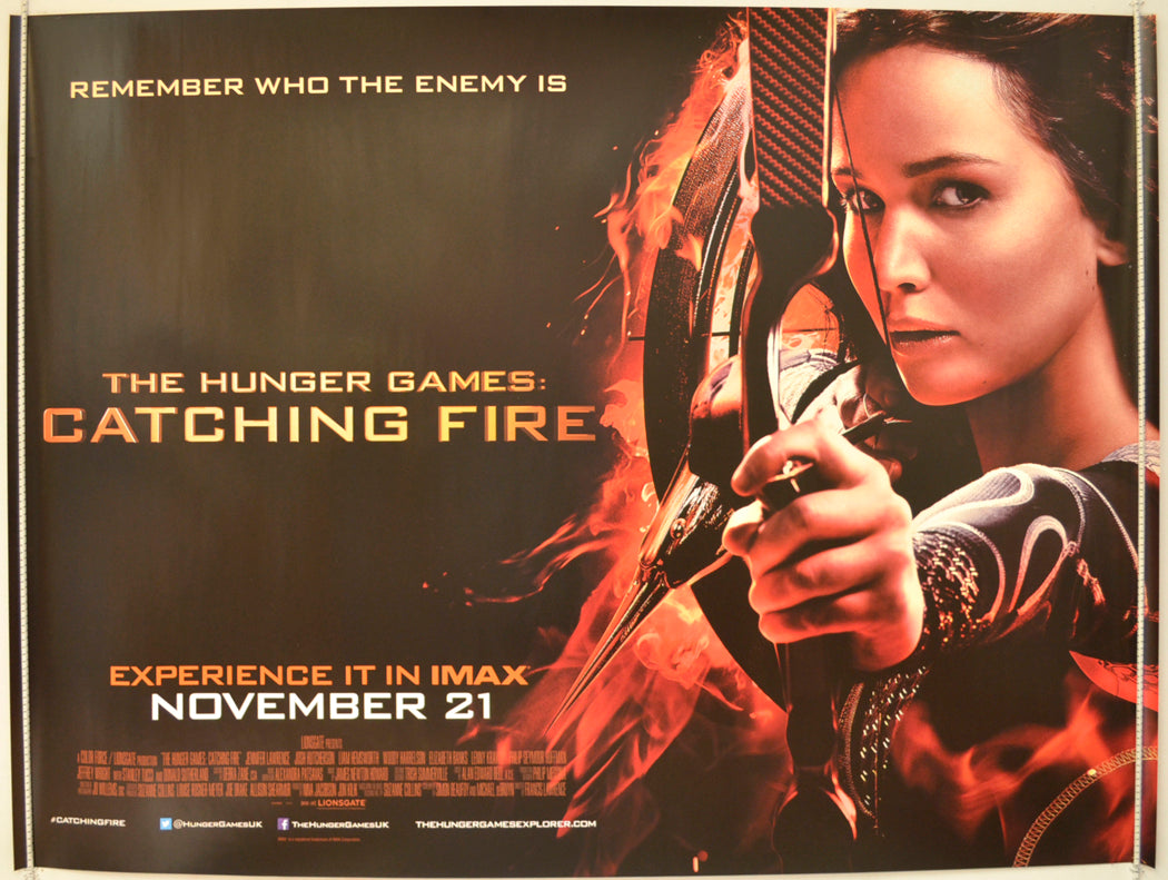 The Hunger Games : Catching Fire (Teaser / Advance Version) Original Quad Poster - Film Poster - Movie Poster