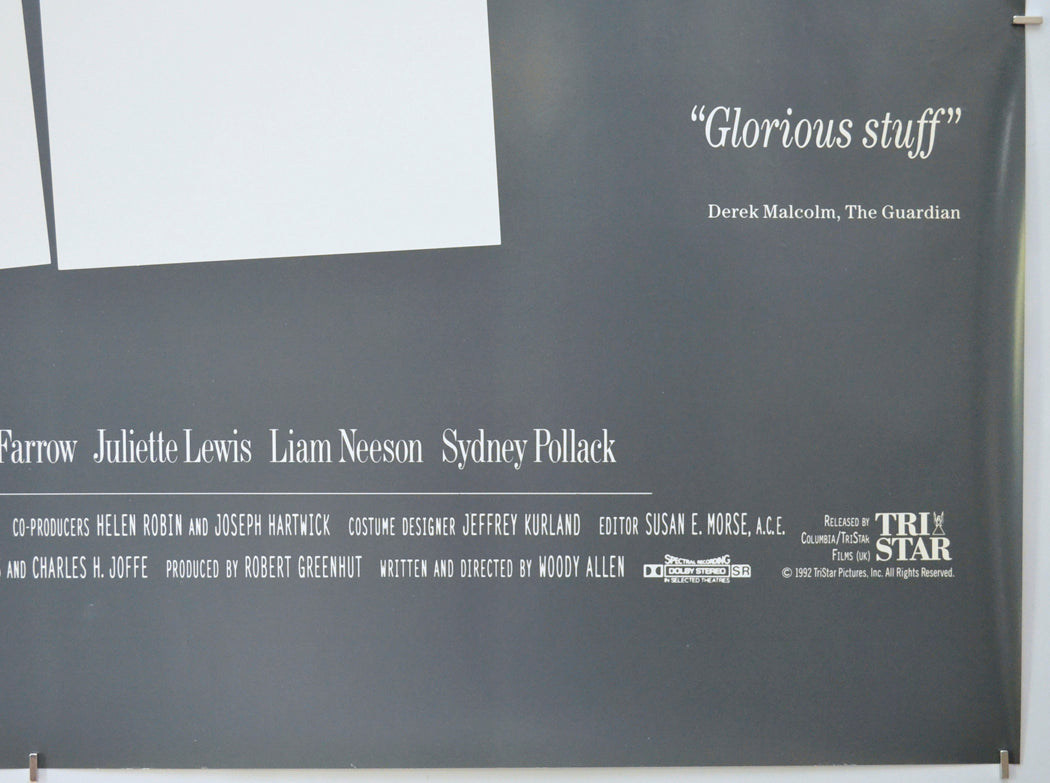 HUSBANDS AND WIVES (Bottom Right) Cinema Quad Movie Poster