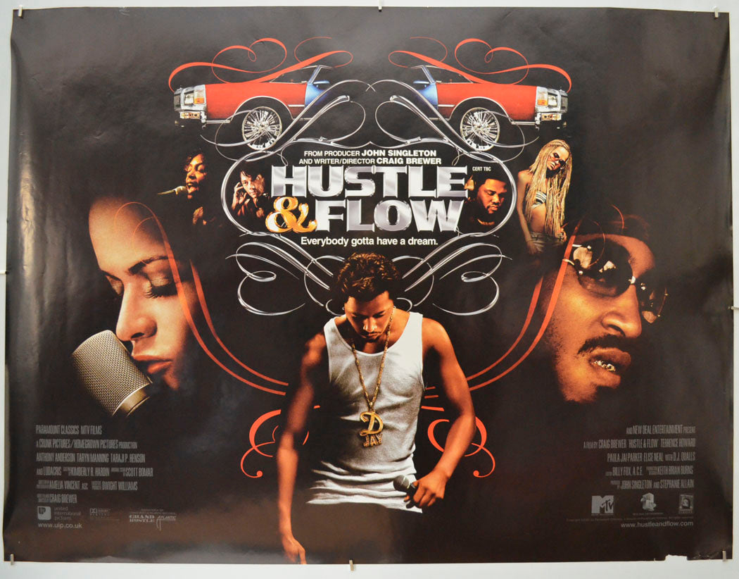 Hustle And Flow Original Quad Poster - Film Poster - Movie Poster