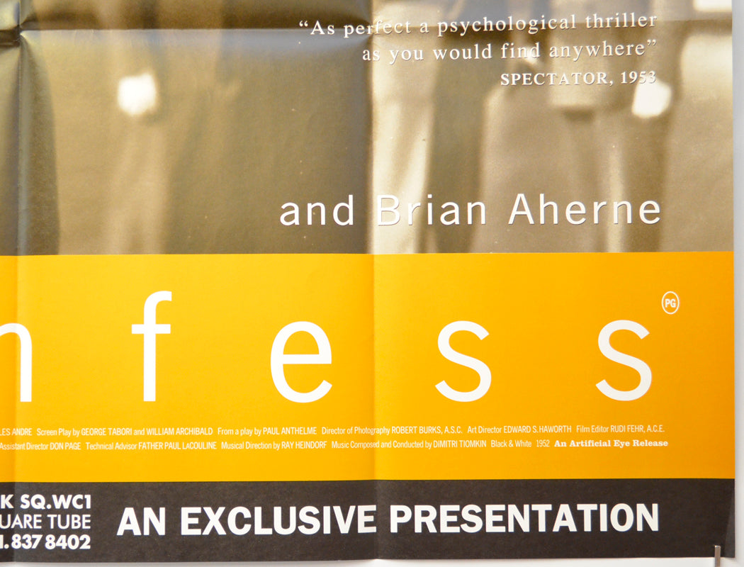 I CONFESS (Bottom Right) Cinema Quad Movie Poster