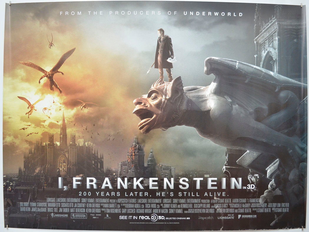 I, Frankenstein Original Quad Poster - Film Poster - Movie Poster