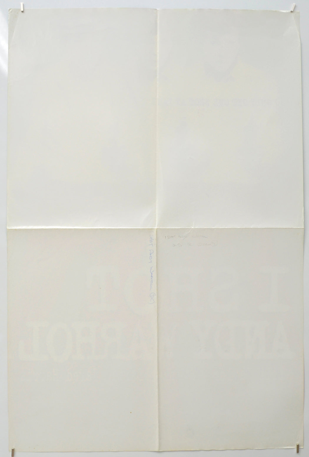 I SHOT ANDY WARHOL (Back) Cinema Double Crown Movie Poster