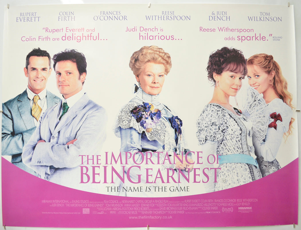 “The Importance Of Being Earnest” Original Quad Poster - Film Poster